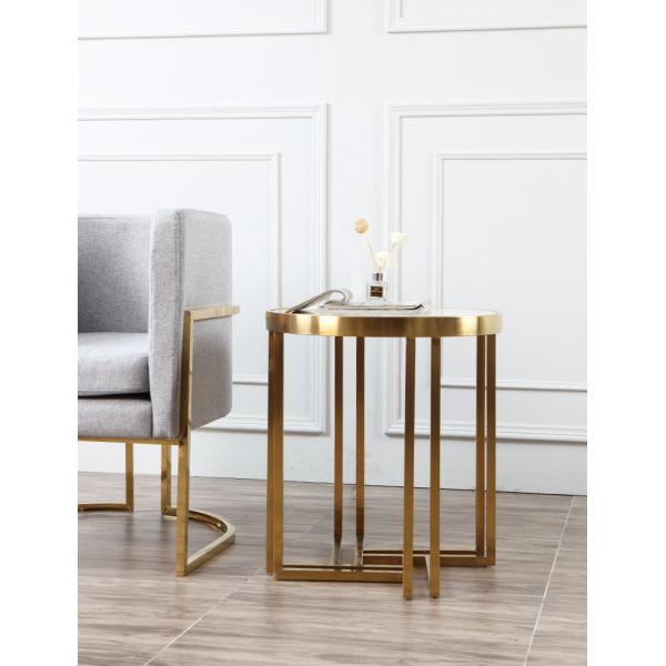 Легкий роскошный из нержавеющей стали Мраморный гостиничный лобби Малый столик