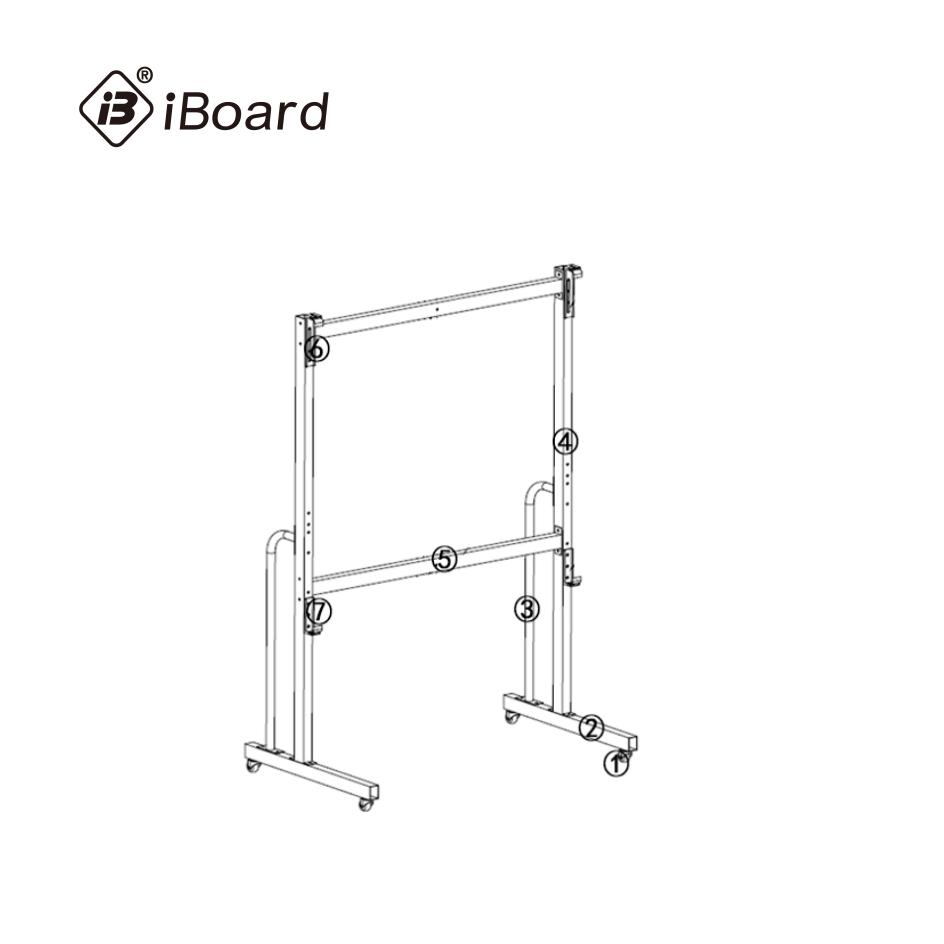 Пол стоя взаимодействующая высота стойки 60kg 220cm Whiteboard