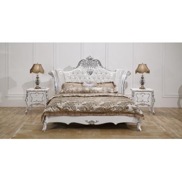 Oak Luxury European Bedroom Furniture Antique King Bedroom Set Super King Size Bed