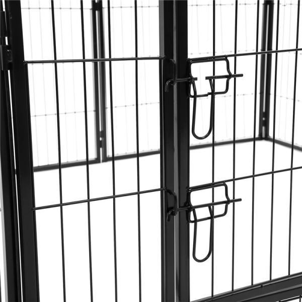 Removable PP Tray Foldable Metal Dog Crate Rust Proof  Iron Wire Material