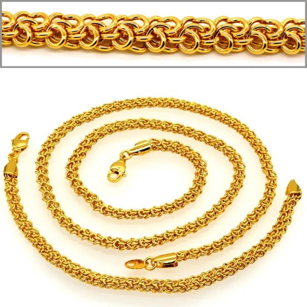 Korean Fishbone chain New Trendy Suitable for men and women Jewelry 18K Real Gold Plated