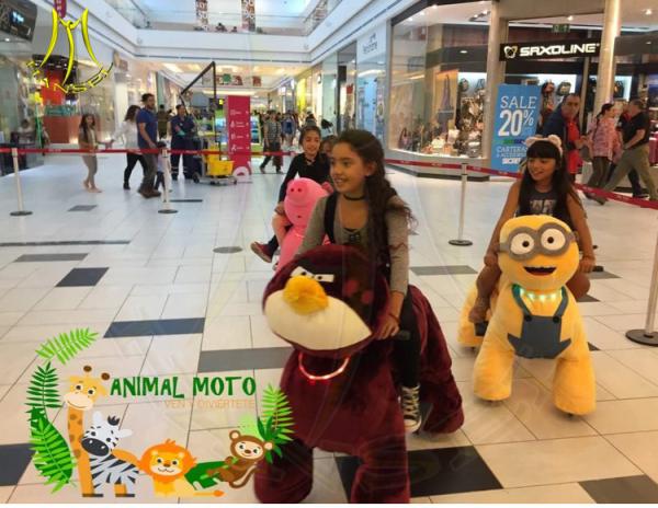 Hansel  zoo park animal walking plush battery motorized plush animal for amusement park