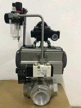 Ball Valve With Double Acting Pneumatic Actuator ATEX Actuators Accessories