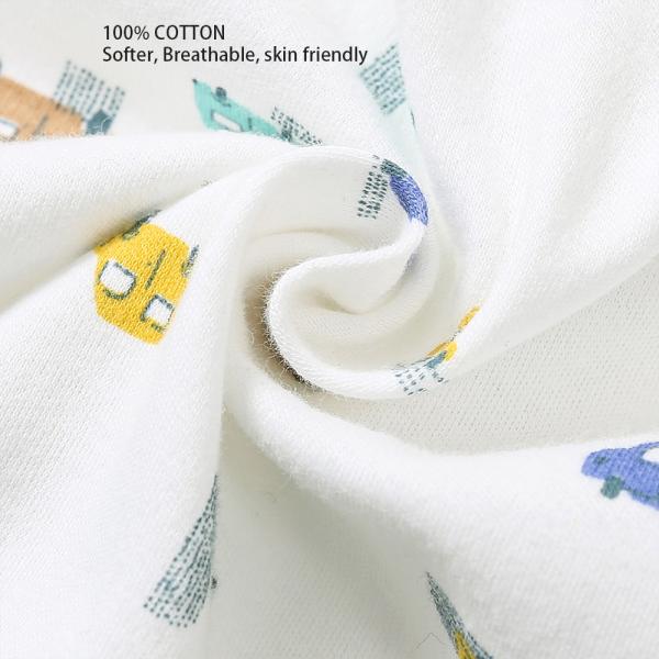 In stock Fold Hand and Snap Feet Design 100% Cotton Baby Romper Jumpsuit Baby Onesie Pajama