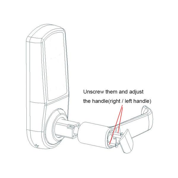 Black Mifare Hotel Smart Door Locks 1.5V Hotel Key Card Lock