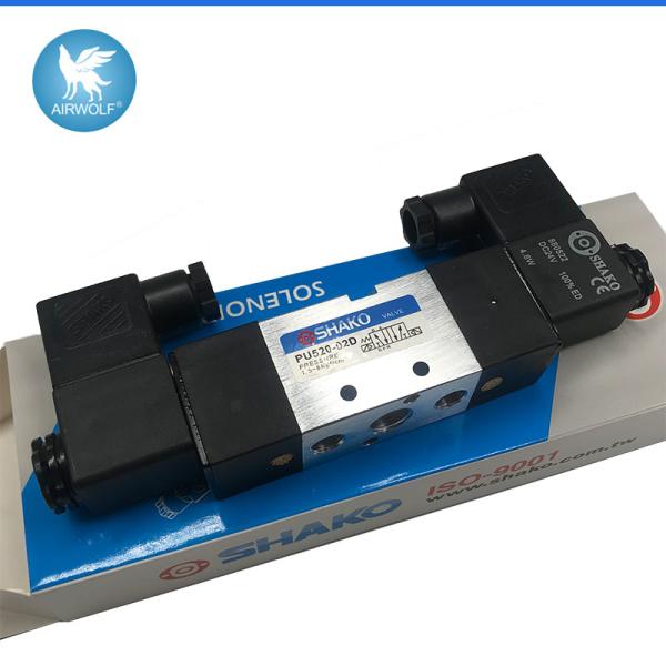 Серия PU520 5/2 клапанов соленоида PU520-02S пути пневматических пилотных управляемых PU520-02D