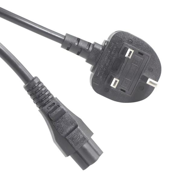 UK BS 1363 to IEC C5 Power Cord 250V 2.5A for Laptop Adapter