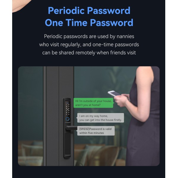 YAGU Intelligent TT Biometric Code Fingerprint App Smart Door Locks Smart Aluminum Door Lock With TTlock App