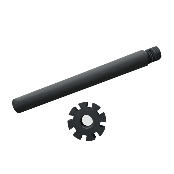 Antioxidant Treatment Aluminum Purifying Graphite Rotor And Shaft 17mpa