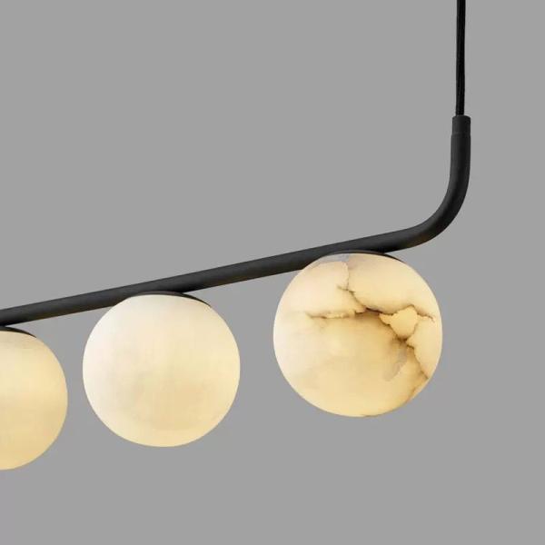 Wholesale Iron Modern Restaurant Pendant Lamp For Bedroom Bedside Dinning Room Luxury Alabaster Marble Ball Pendant Light