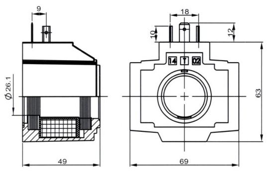Тип катушка 12V 24V 110V 220V 42W Yuken клапана соленоида DSG-03 гидравлическая
