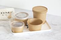 Disposable printed food grade bamboo paper salad bowl for takeaway