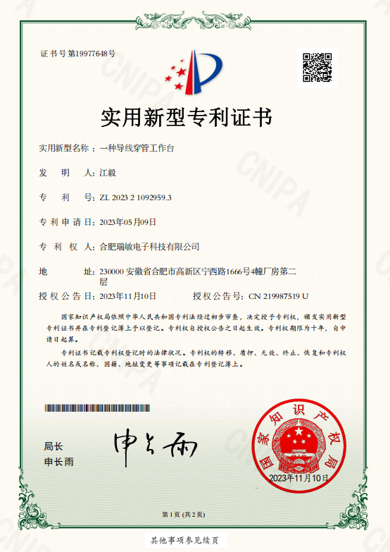 Hefei Ruimin Electronic Technology Co., Ltd. Certifications
