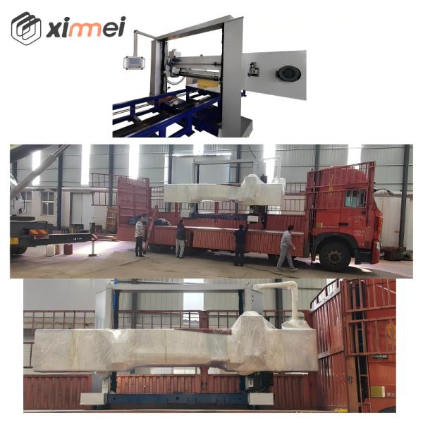 C-618 Mesa de trabajo redonda de alta gama Carrusel Banda horizontal Máquina de corte de cuchillo y operación silenciosa Bloques de espuma PU Máquina de corte con plataforma de superficie de arena antideslizante y absorción de aire