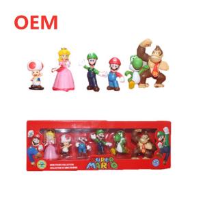 Мини-фигурки Верховный ПВХ Action Figure Модель 6 штук набор Mario Toy Manufacturer