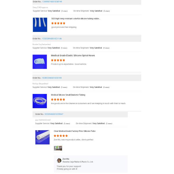 Smooth Surface Transparent Food Grade Silicone Hose