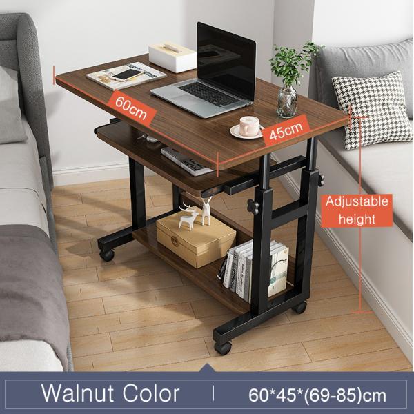 Student Study DNZ-19 Modern Mobile Wheels Laptop Stand Work Station with Adjustable Height Wooden Computer Desk Top