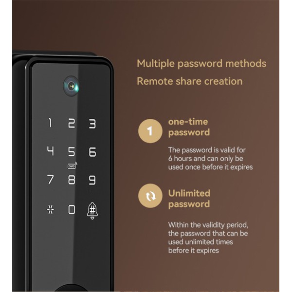 YAGU NEO Smart Card Password Key Unlock Door Lock Smart Outdoor Tuya Metal Gate Wifi Lock Smart Lock for Metal Door