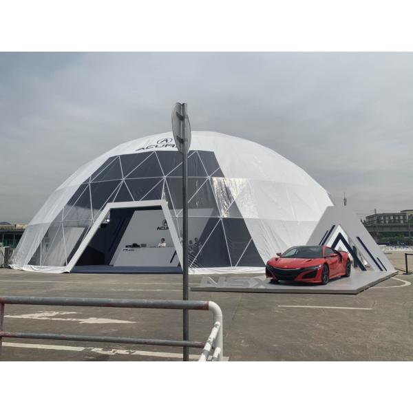 Укрытие доказательства огня шатра купола стеклянной двери PVC геодезическое изолированное прочное