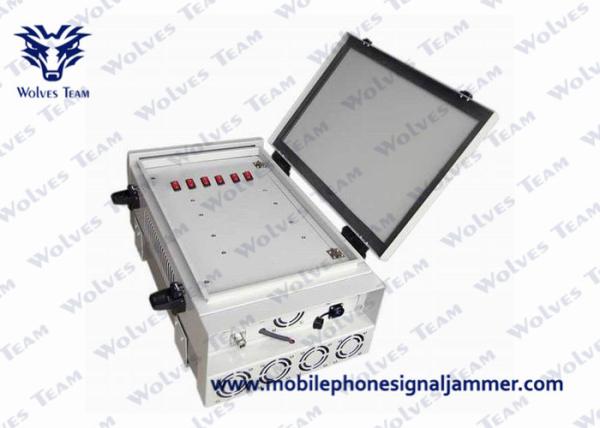 30W Each Band Prison Signal Blocker , Waterproof Drone Cell Phone Signal Jammer