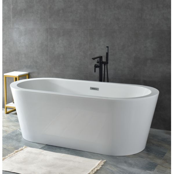Modern Customizable Colors Durable Acrylic Free Standing Bathtub for Hotel and Home Bathroom