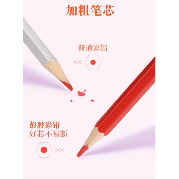 Customized Logo Personalized Cute Hexagonal Boxes Wood Coloring Pencils for Promotion