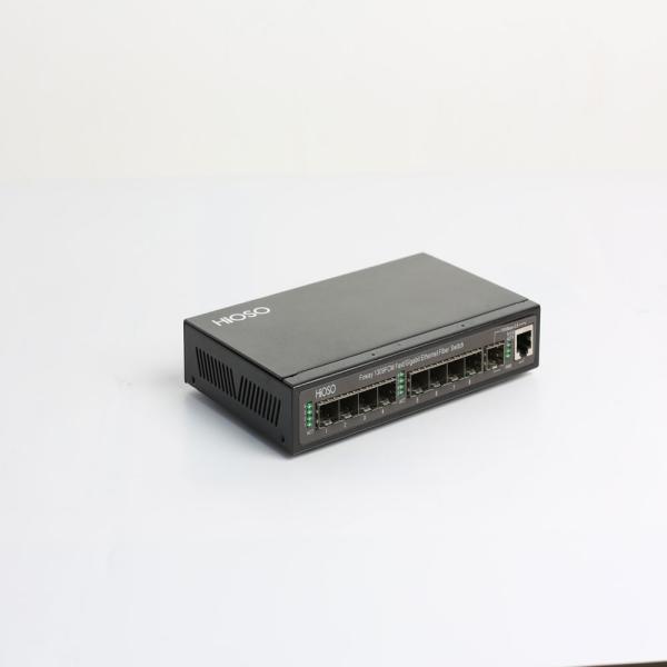 8 100M SFP Fiber Ports 1 Gigabit Combo Uplink Port Fiber Optic Switch