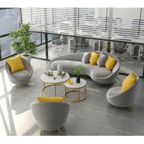 Hotel Restaurant Modern Curved Sectional Sofa Custom
