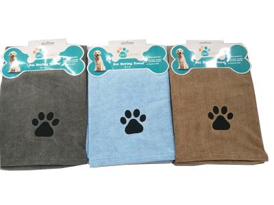 Animal de estimação Microfiber Terry Dog Bath Dry Towel de toalha de banho do animal de estimação de toalha do animal de estimação do absorvente de limpeza