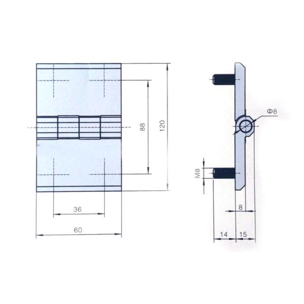 Black Zinc cabinet door hinge, Screw on Cabinet Door hinge CL226-7A surface mount hinge