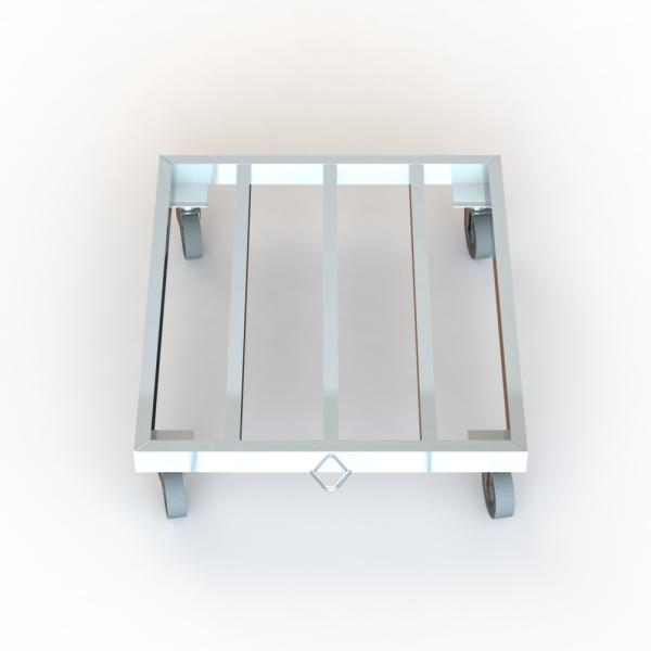 Knocked Down Heavy Iron Tube  Industrial Dolly Cart For Transporting