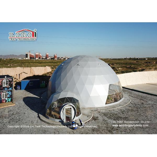 Geodesic Dome Shaped Tents Connected With Small One For Entrance / Restaurant