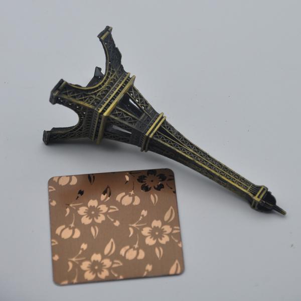 pvd color coating antique bronze stainless steel panel sheet astm 304 quality on sale