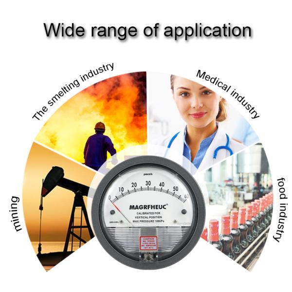 119.6mm Nominal Diameter -68-100Kpa Differential Pressure Gauge for Water Manometry