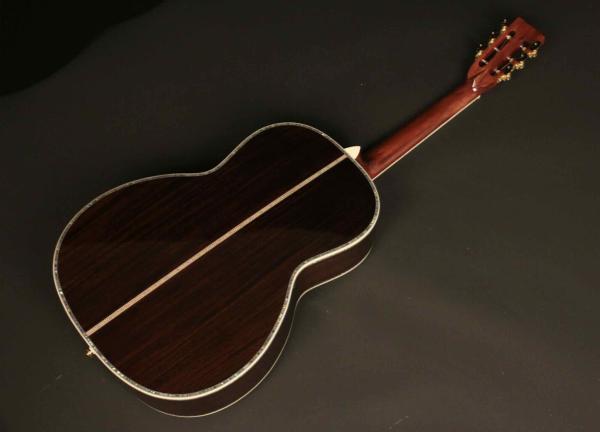Custom Full Solid Wood Handmade Acoustic Guitar India Rosewood Real Abalone Binding