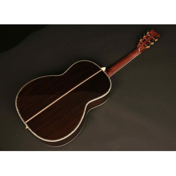 Custom Full Solid Wood Handmade Acoustic Guitar India Rosewood Real Abalone Binding