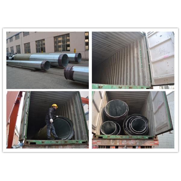 20M 20KN Afrian Anchor Bolt Type Steel Transmission Pole With 2.5mm - 30mm Bare Thickness