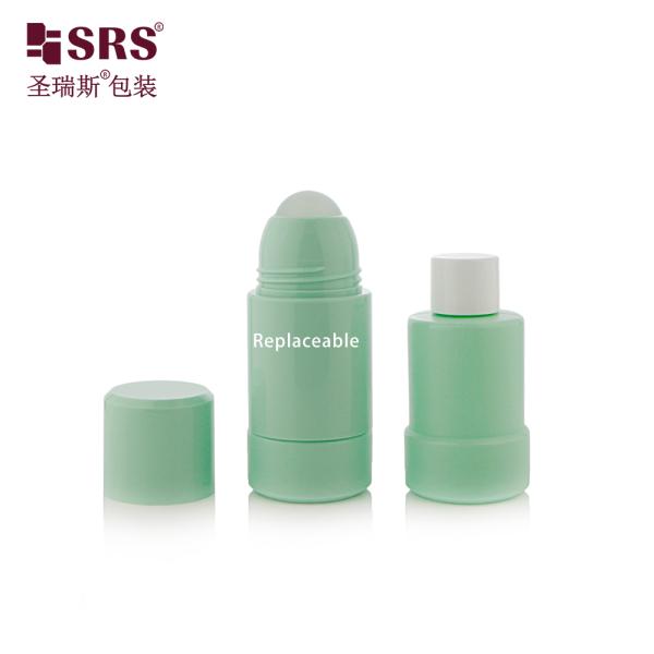 Refillable PP PCR Roll On Bottle 50ml 75ml for Cosmetic Deodorant