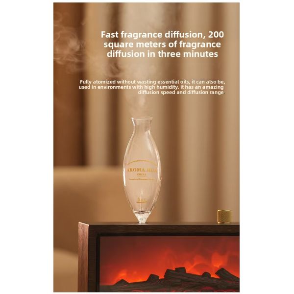 Christmas Wood Flame Aroma Diffuser with 0.5L Capacity USB Powered