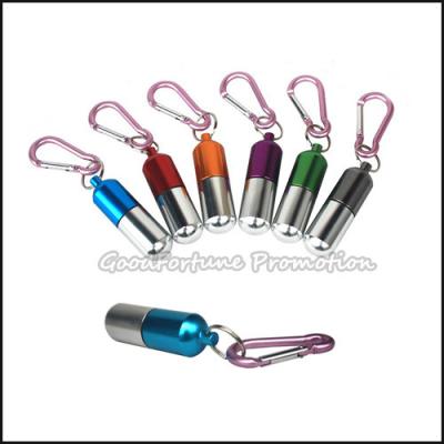 logo imprimé sur mesure en alliage d'aluminium boîte à pilules boîte d'organisation porte-clés porte-clés cadeau