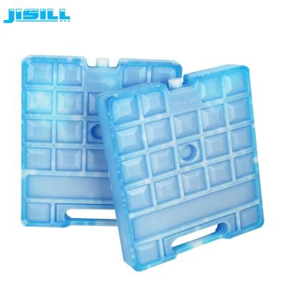 O grande gelo mais fresco reusável do HDPE embala o alimento azul do bloco de gelo do gel com punho