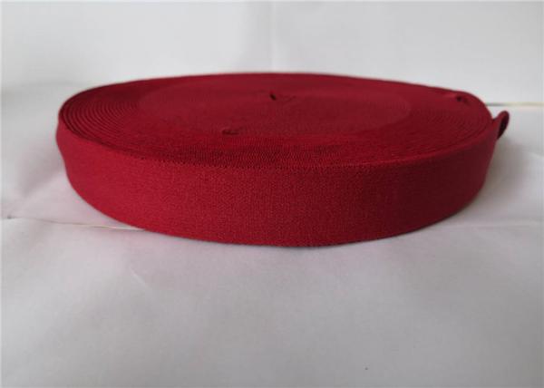 2.5 Cm Red Spandex Elastic Nylon Webbing / Waistband Elastic Webbing Band