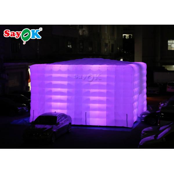 Идет куба СИД шатра Outdoors шатер воздуха раздувного раздувной для украшения партии коммерчески рекламировать
