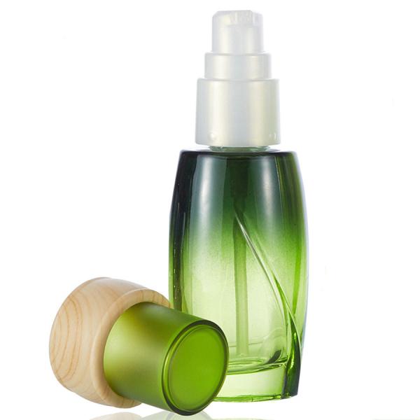 120ml 50g Green Essential Oil Bottles Lotion Glass Containers For Cosmetics 24/400
