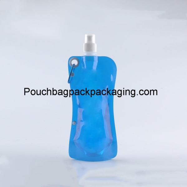 Collapsible bottle pouch, stand up pouch, Aluminum foil water pack spout bag