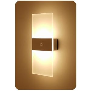 Luz recargable de la pared del metal LED de los acrílicos con PIR Motion Sensor
