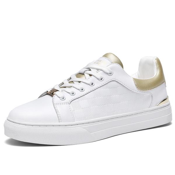 New Genuine Leather Upper Rubber Soles Men'S Shoes White Shoes Height-Increasing Sneakers Men'S Casual Leather Shoes