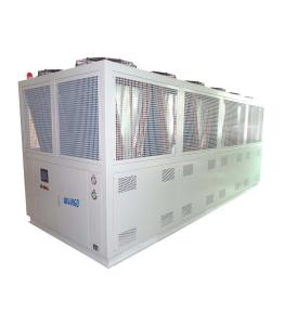 Compact Air Cooled Screw Chiller 150HP 150KW With Fans Aluminum Fin