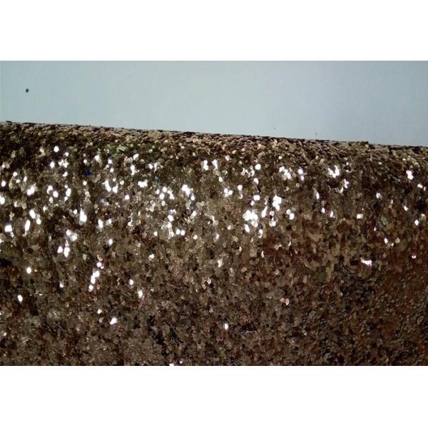 Home Decoration Gold Glitter Fabric , Thick Glitter Fabric For Dresses
