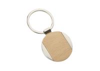 Rond promotionnel à chaînes principal de support en métal en bois de fer au nickel de hêtre